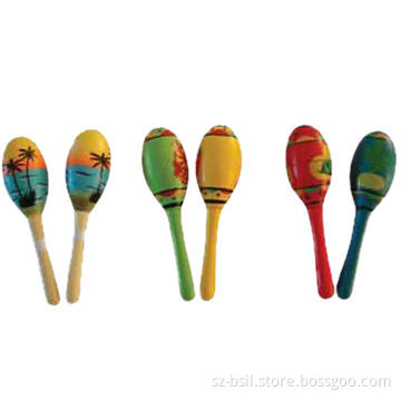 Wooden Maraca Wood Rattles Kid Musical Party